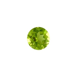NATURAL Round Cut Peridot 6mm 1 Carat Vivid Green Calibrated Gem Supply