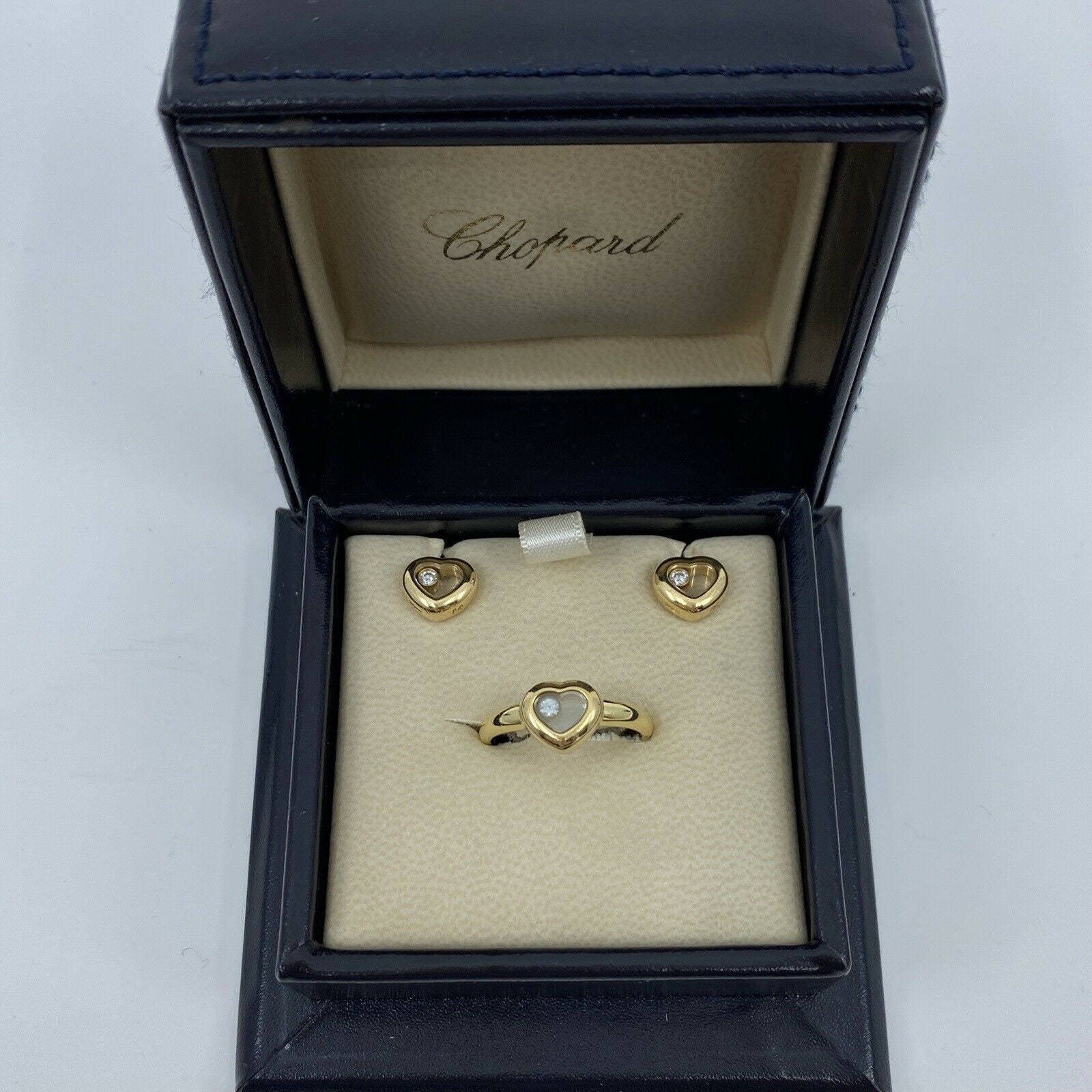 Vintage Chopard Happy Diamonds Icon 18k Yellow Gold Heart Ring and Earrings Set Etsy Canada
