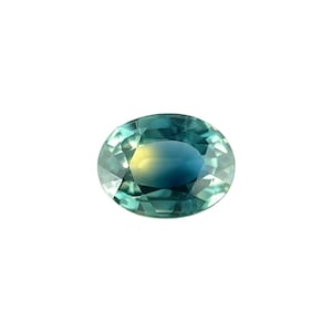 NATURAL Parti Colour Sapphire Blue Green Yellow 0.97ct Oval Cut UNTREATED