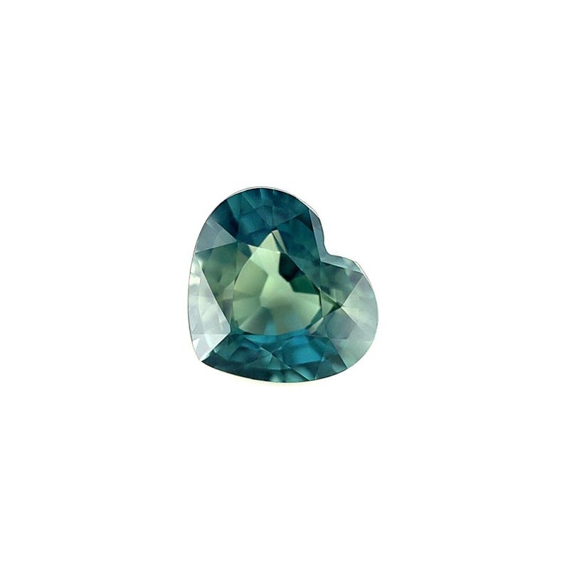 NATURAL 1.05ct UNTREATED Green Blue Sapphire GIA certified unheated heart cut if