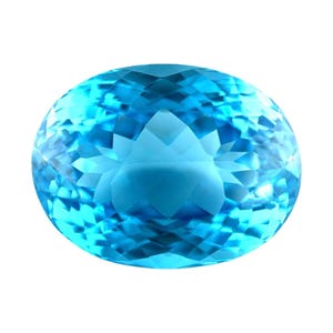 NATURAL 20.64ct Swiss Blue Topaz OVAL Cut Loose Gemstone 17.6x13.5mm IF