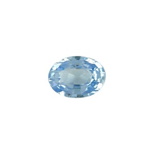 0.98ct CEYLON Sapphire Light Blue Oval Cut NATURAL 7x5.2mm Loose Gem VVS