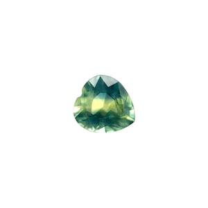 UNIQUE Bi Colour Sapphire 0.78ct AUSTRALIAN Vivid Green Blue Heart Cut 5.8x5.5mm