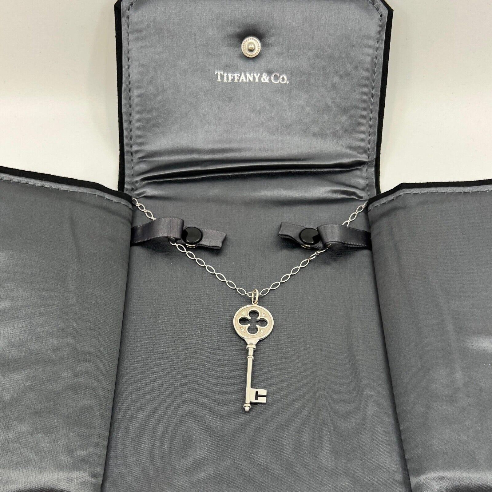 Tiffany four leaf clover diamond pendant sale