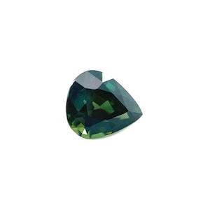NATURAL 1.20ct Deep Blue Green Sapphire Pear Teardrop Cut 7x5.8mm