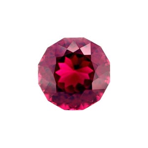 NATURAL 3.04ct Rhodolite Garnet VIVID Purple Pink FANCY cut loose gem 8x7.8mm vs