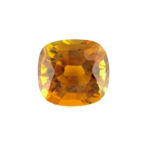 Fine NATURAL 2.23ct Vivid Orange Yellow Tourmaline Cushion Cut Gem VVS 8x7.5mm