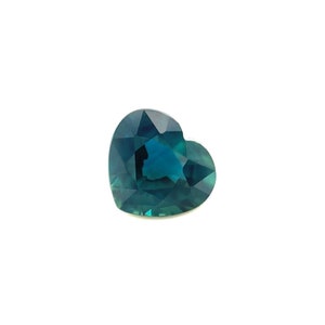 Natural GRA Certified 1.06ct Teal Blue Sapphire UNTREATED Heart Cut 6.3x5.7mm IF