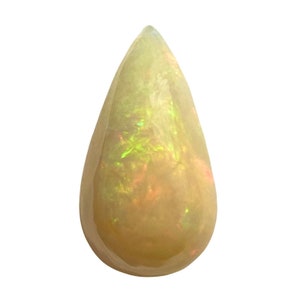 7.96ct Natural White Crystal Opal Pear Cabochon Gem 23x12mm Loose Gemstone