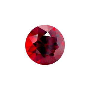 2.93ct Natural DEEP Red Orange Rhodolite Garnet Round BRILLIANT Cut Gem 8.7mm