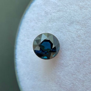 GIA CERTIFIED 1.02ct UNTREATED Dark Blue Sapphire Round Cut Untreated Loose Gem