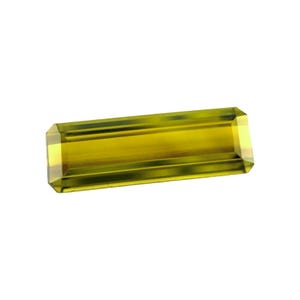 FINE 2.01ct Olive Green Tourmaline Fancy Emerald Octagon Cut 13x4.3mm Gem VVS