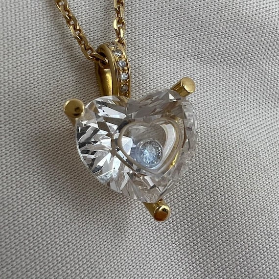 Vintage Chopard So Happy Diamonds Heart 18k Yello… - image 7