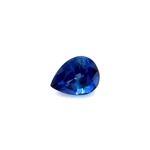 GIA CERTIFIED Natural FINE 1.01ct Vivid Blue Sapphire Pear Teardrop Cut Gem if