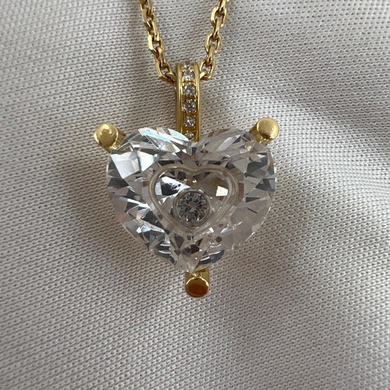 Vintage Chopard So Happy Diamonds Heart 18k Yello… - image 4
