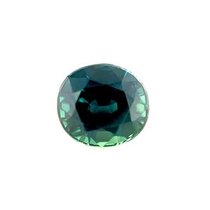 GRA Certified 1.61ct Deep Green Blue Sapphire UNTREATED Oval Cut Gem 6.6x6mm