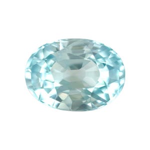 NATURAL 5.68ct Light Neon Blue Zircon Oval Cut Loose Gemstone 11.3x8.2mm VVS