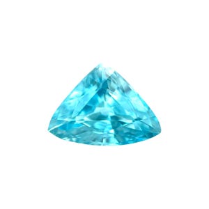 2.86ct NATURAL Zircon Vivid NEON Blue Trillion Cut Loose 10.5x7.5mm Gemstone VS