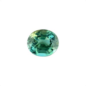 NATURAL Vivid Green Blue 1.12ct Sapphire Oval Loose Gemstone 6.5x5.5mm