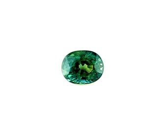 NATURAL Vivid Blue Green Australian Sapphire 0.69ct Oval UNTREATED Gem 5.2x4.3mm