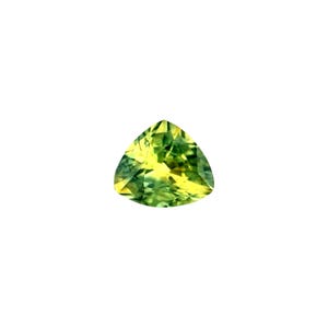 NATURAL 0.67ct Yellow Green Sapphire Trillion Triangle Cut UNTREATED 5.5x4.8mm