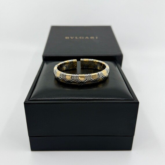 Bvlgari Bulgari Parentesi Tubogas Alveare Bangle Bracelet Cuff 18k