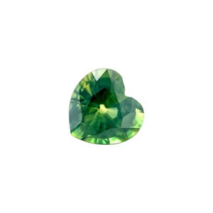 FINE 1.12ct Vivid Green AUSTRALIAN Sapphire Heart Cut Gem 6.2x6mm VS
