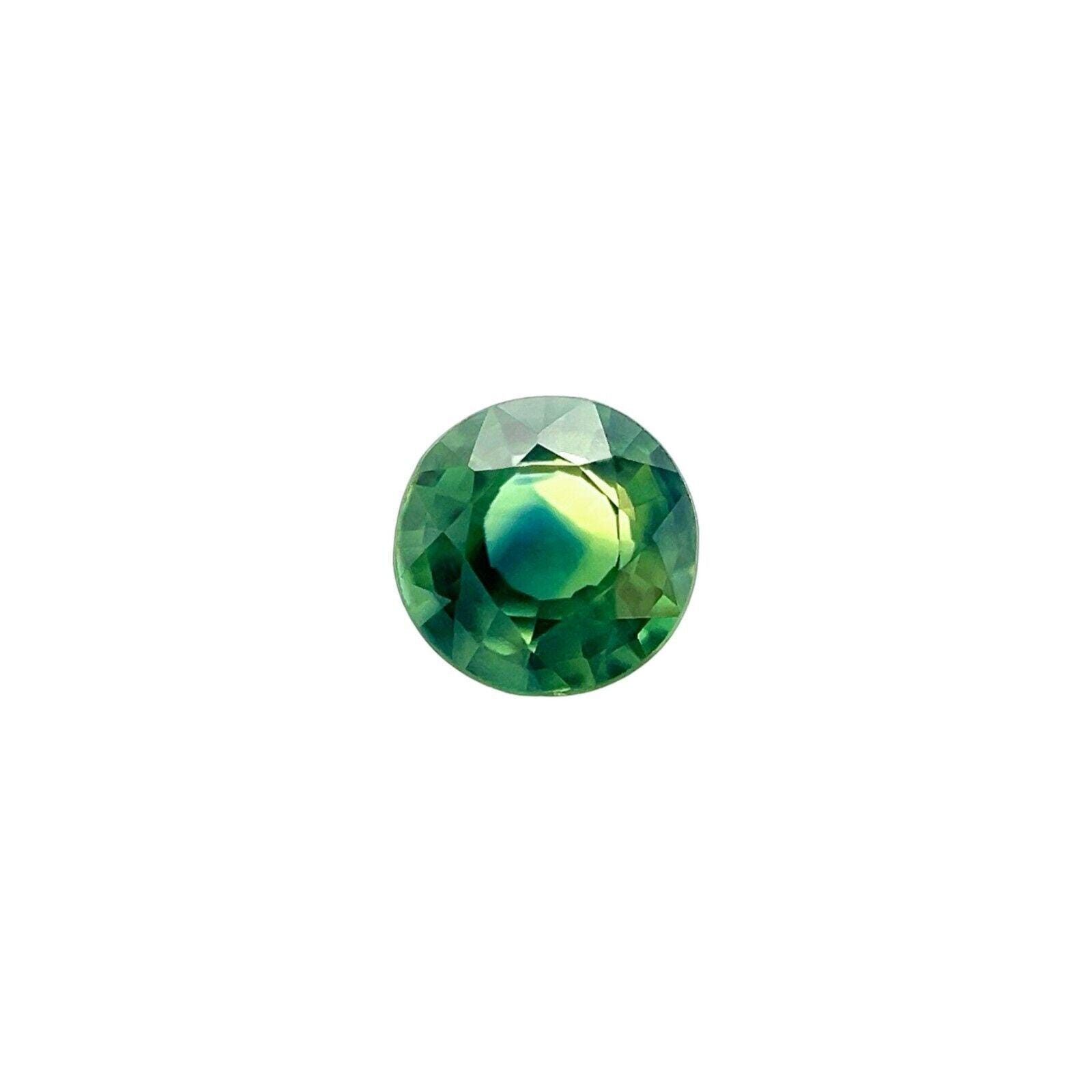 Saphir Bleu-vert D'Australie Naturel 5x4.2 Mm 0.37 Ct Traité H