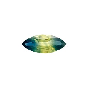 Unique NATURAL Bi Colour Sapphire 0.40ct MARQUISE Cut Blue Yellow 8x3.5mm VS