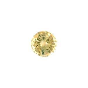 NATURAL 0.66ct Light Yellow Sapphire Round Loose Cut Gemstone 5mm VS