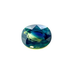Australian 1.52ct GIA CERTIFIED Bi Colour Sapphire UNTREATED Green Blue Oval
