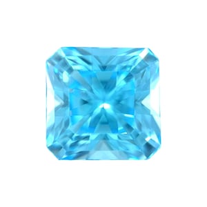 NATURAL Swiss Blue Topaz 11.88ct Square OCTAGON Cut Loose Gemstone 11.5mm VS