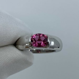 RARE Vintage Chaumet Paris Pink Tourmaline 18k White Gold Ring and Chaumet Box