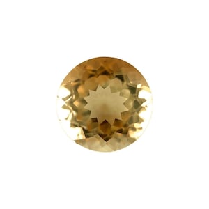 NATURAL Champagne Orange Topaz 9.56ct Round Brilliant Cut Gem 12.8x12.8mm VS