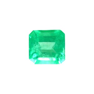 NATURAL 1.29ct Emerald RARE Bright Green Octagon Cut 6.6x6.2mm Loose Gemstone