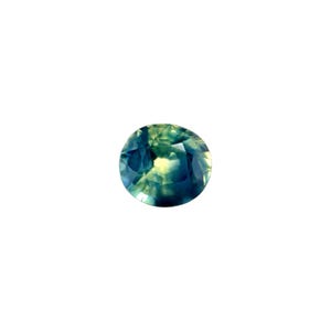 NATURAL Parti Colour AUSTRALIAN Sapphire 0.89ct Blue Green Oval Cut 5.5x5mm Gem
