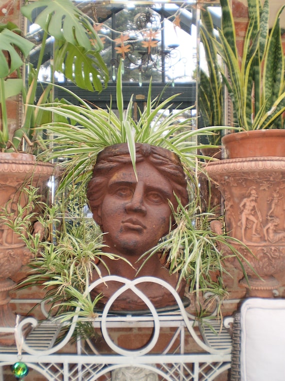Vintage Roman or Grecian Style Bust Planter for the Home or Garden, Planter  - Etsy