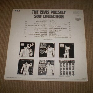 May include: A white record album cover with black text that reads "The Elvis Presley Sun Collection". The cover features a collage of album covers with Elvis Presley on each. The album covers are titled "Elvis Presley", "Elvis Forever", "Elvis Now", "Elvis Elvis Elvis", and "Elvis".