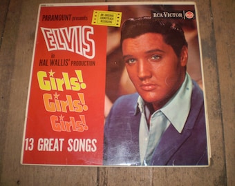Girls,Girls,Girls Film Soundtrack Vinyl LP Album Elvis Presley,British 1962 Silver Spot first pressing,RD-7534,Gorgeous Condition