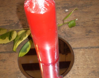 Red Dutch Pillar candle, slow burning and looks great for Christmas