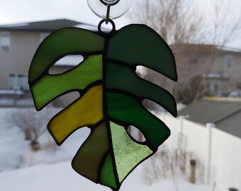 Monstera Stained Glass