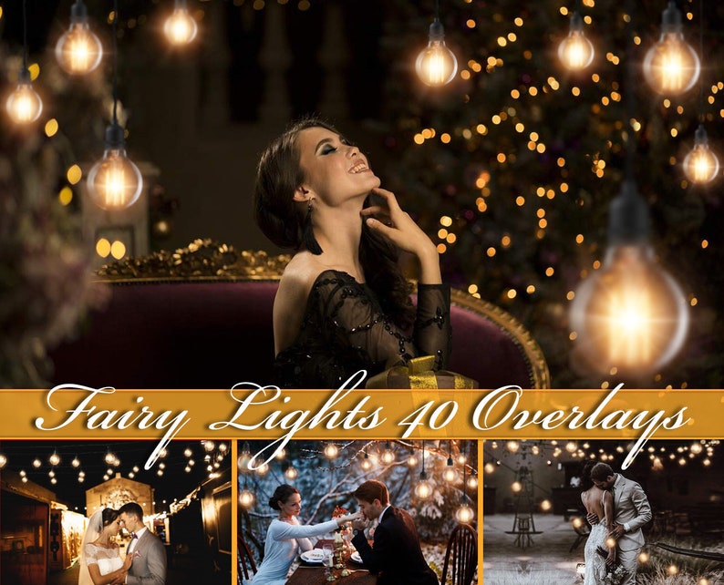 String Lights Overlay Twinkle Light Overlays Fairy Lights Etsy