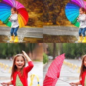 Rain overlays, realistic falling rain, Photoshop overlays, rain drops, photography overlay, rainfall effects, overlay, overlays, Download image 3
