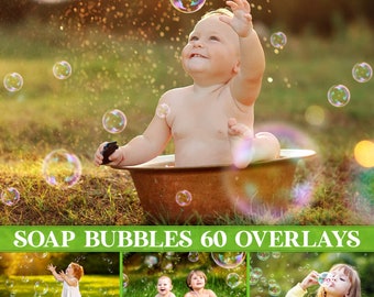 Realistische zeepbel-overlays, zwevende bubbels, bubbels-overlay, bellen blazen, photoshop-overlay, zeepbellen, overlay, DOWNLOAD