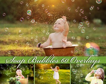 Realistic soap bubble overlays, floating, blowing overlay, summer photoshop overlay, transparent PNG, DIGITAL DOWNLOAD