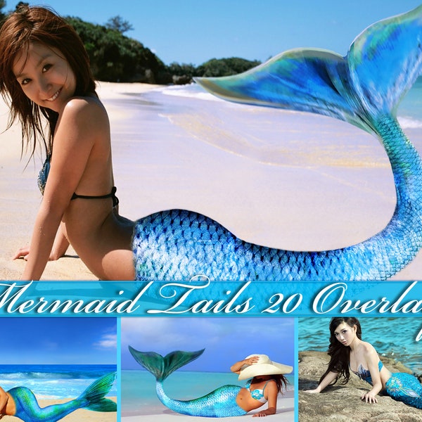 Mermaid tail overlays, Photoshop overlays, Photography, mermaid tail, overlay, transparent PNG, DIGITAL, DOWNLOAD