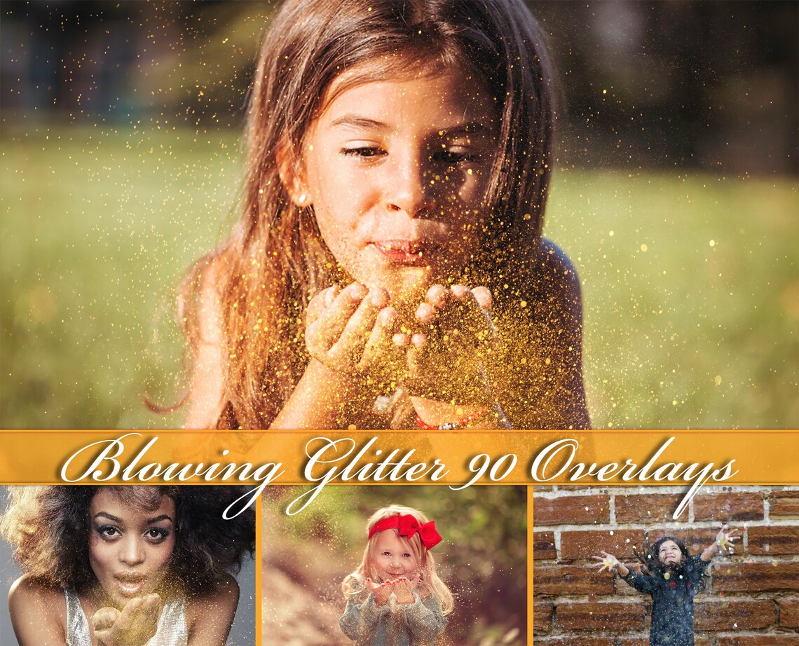 Glitter Overlays Blowing Glitter Dust Overlays Etsy