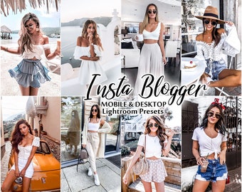 10 Preset Lightroom mobile Insta Blogger, preimpostazione desktop, preimpostazione blogger Instagram, filtro preimpostato blogger di viaggio, preimpostazione Influencer, Moda