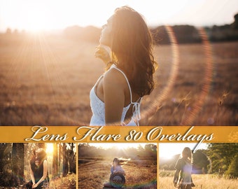 Lens flare overlays, sunlight overlay, photoshop overlays, sun flare, sun, sunshine, rays, beams, overlay, glow, shine, natural light