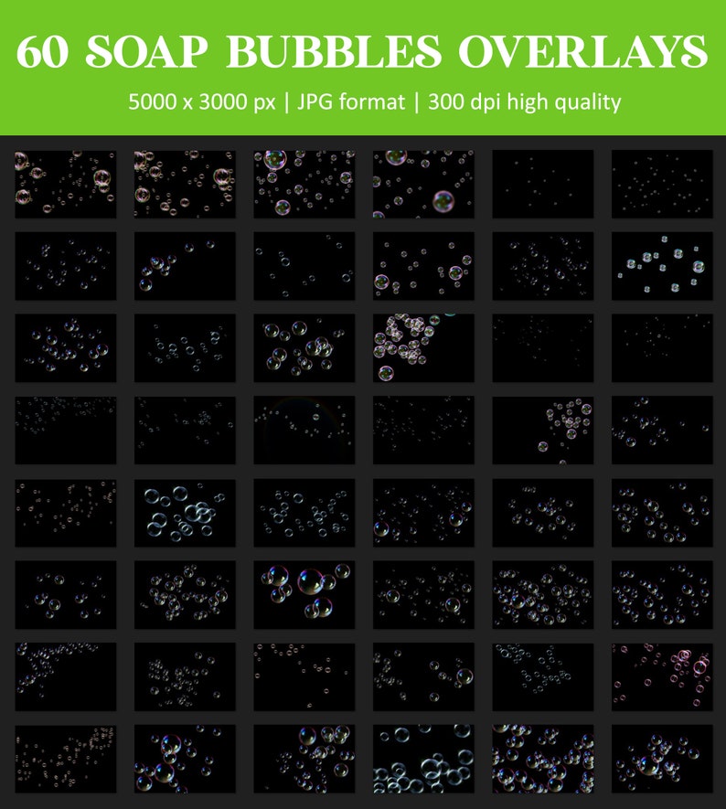 Realistic soap bubble overlays, floating bubbles, bubbles overlay, blowing bubbles, photoshop overlay, soap bubbles, overlay, DOWNLOAD imagem 4